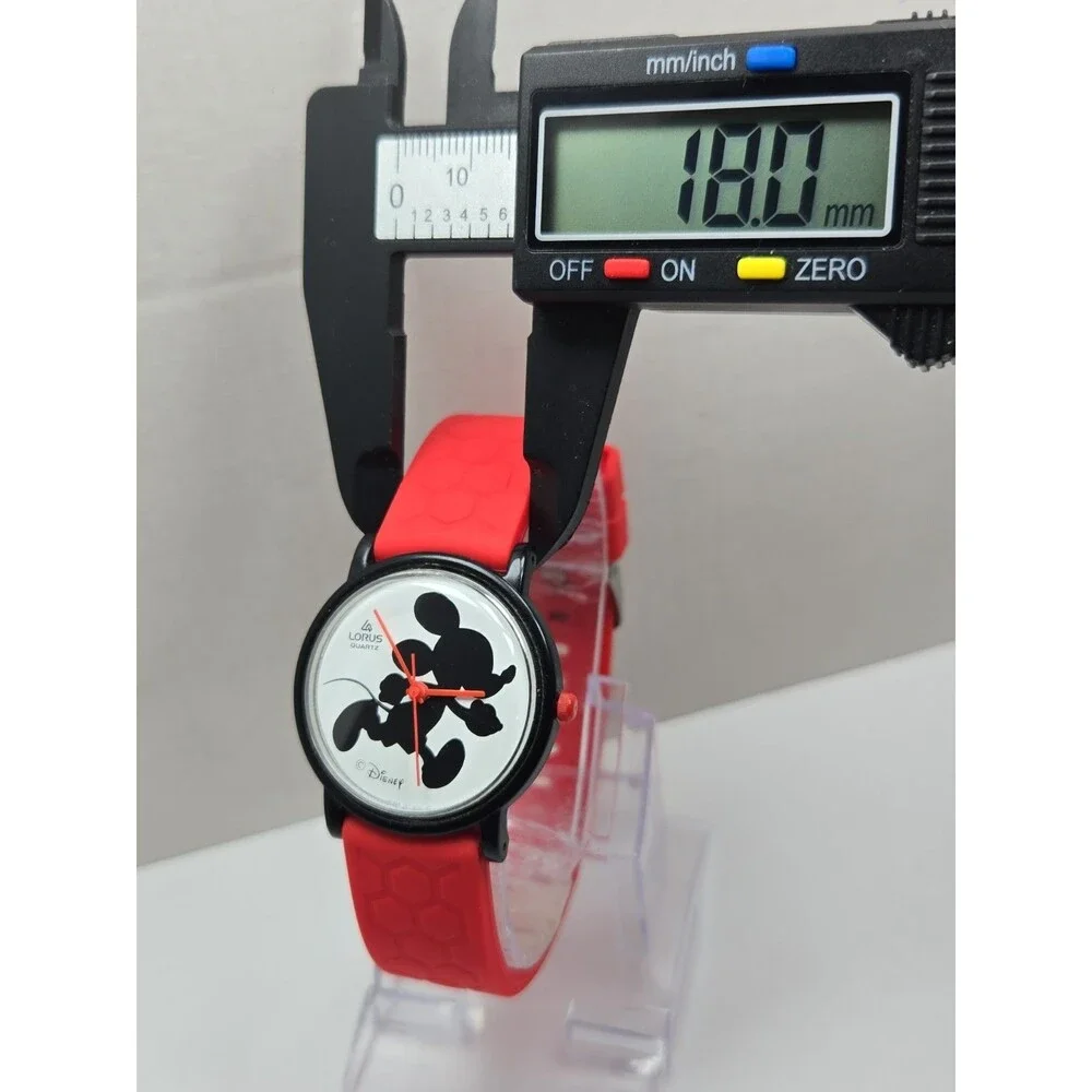 Vintage Lorus Disney Mickey Mouse Silhouette Film V511-8 030Watch New Battery